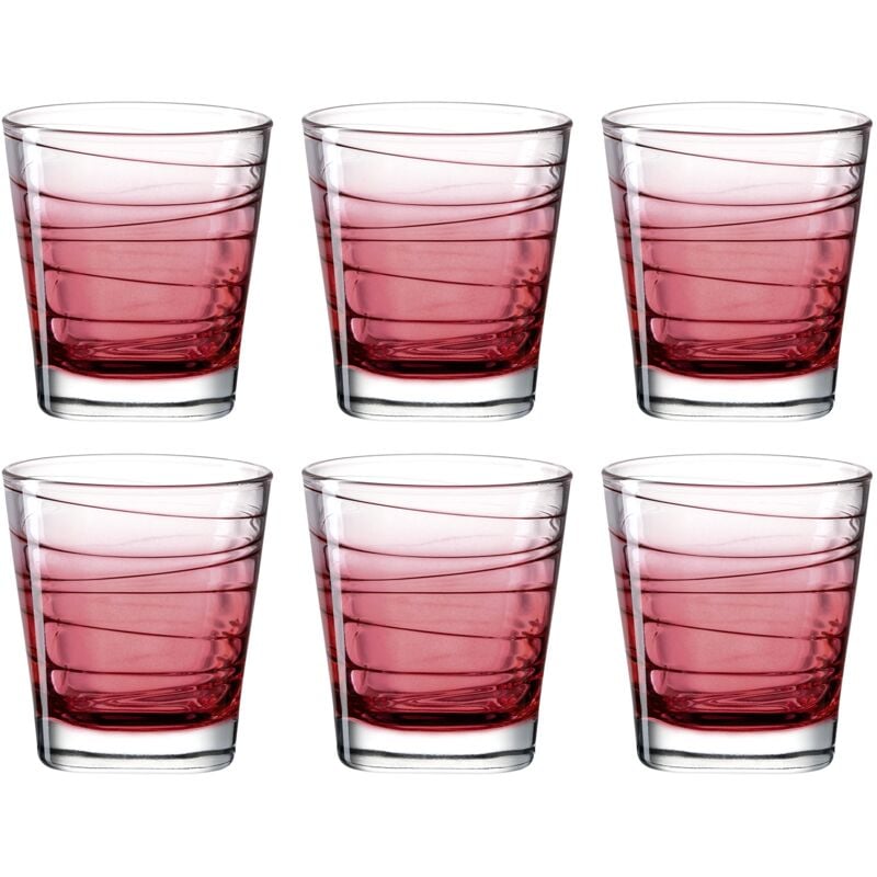 foto del prodotto leonardo vario struttura 026842 set di 6 bicchieri per acqua lavabili in lavastoviglie, bicchieri colorati in vetro, set di bevande, colore