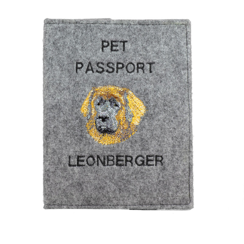 foto del prodotto leonberger portapassaporto per cani, portadocumenti, regalo per viaggiatori di art dog
