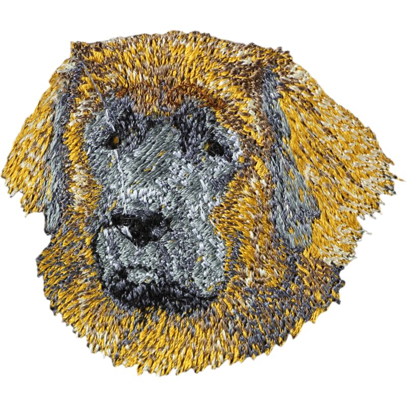 foto del prodotto leonberger - toppa a forma di cane, toppa ricamata, decorazione unica per uno zaino di art-dog