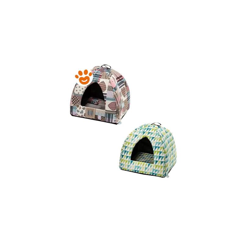 foto del prodotto leopet cuscino piramide cleo 40x40x40cm cuscino piramide cleo 40x40x40cm confezione da 1 pezzo colori assortiti 