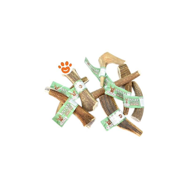 foto del prodotto leopet dog snack natural corna di cervo leopet dog snack natural corna di cervo confezione taglia m 80 120 gr