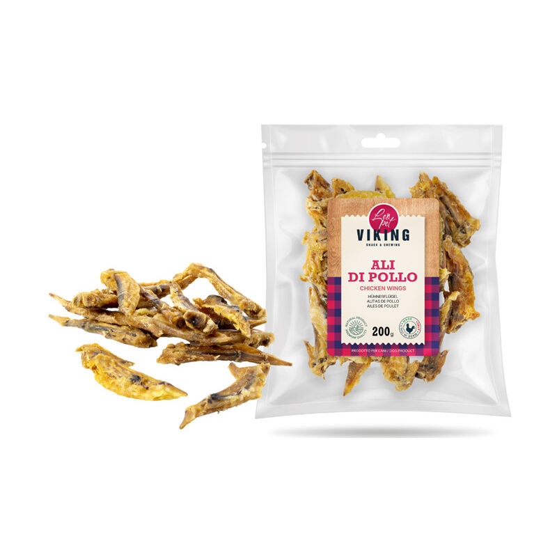 foto del prodotto leopet viking ali di pollo per cani da 200 gr