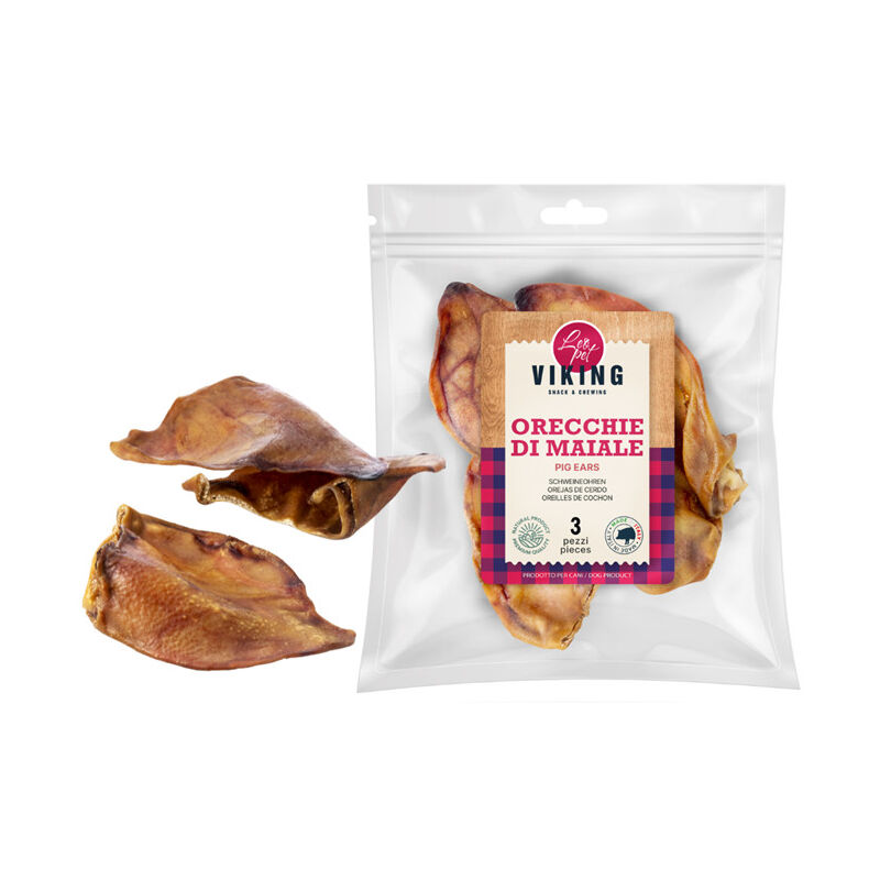 foto del prodotto leopet viking orecchie di maiale 3 pz per cani da 120 gr