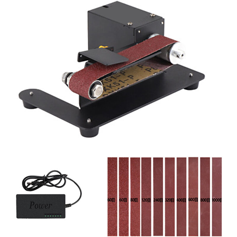 foto del prodotto lepmerk micro levigatrice a nastro da 250 w, motore 775, mini lucidatrice elettrica fai da te, 7 velocit regolabili, lucidatrice da tavolo per