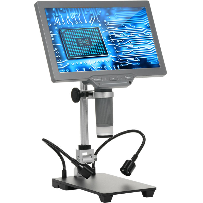 foto del prodotto lepmerk microscopio digitale con schermo ips da 10,1 microscopio tv digitale per parti di riparazione elettroniche microscopio con telecomando ir,