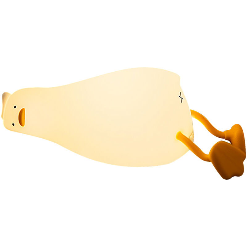 foto del prodotto lepmerk simpatica luce notturna a forma di papera, bianco caldo, con sensore tattile, 3 luminosit , lampada notturna in morbido silicone, supporto