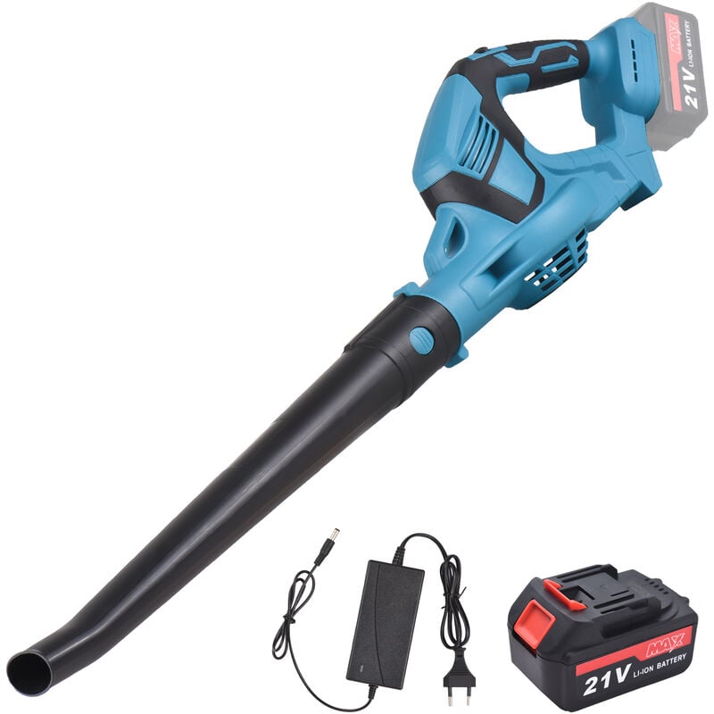 foto del prodotto lepmerk soffiatore per foglie a batteria da 21 v alimentato a batteria per la cura del prato con caricatore rapido 81,19 cfm 52,1 mph soffiatore