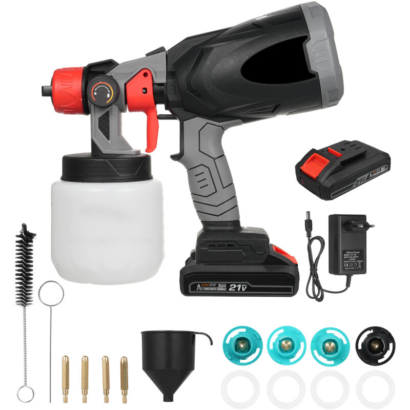 foto del prodotto lepmerk spruzzatore di vernice elettrico da 800 w spruzzatore di vernice in lattice, spruzzatore con batteria al litio da 38000 giri min, con