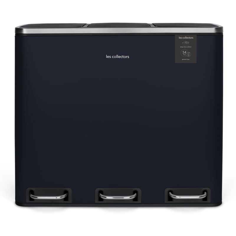 foto del prodotto les collectors n 986 separatore di rifiuti a pedale, capacit 54 l, 3 scomparti 18l, resistente, cestini estraibili, riciclaggio, raccolta
