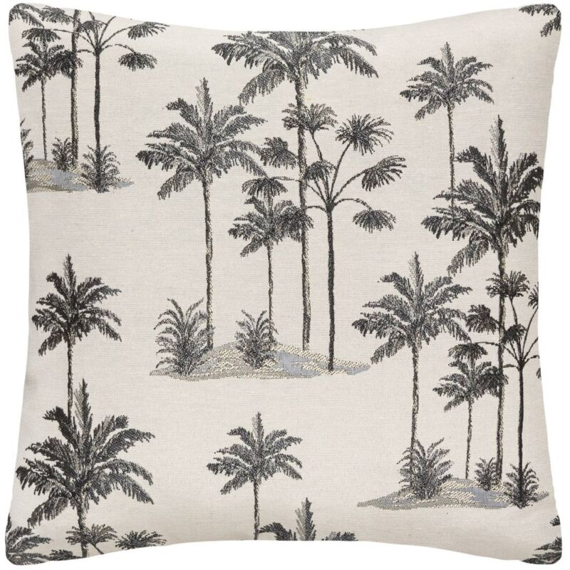 foto del prodotto les tendances copricuscino palm bianco e nero 40x40cm atmosphera cr ateur d int rieur