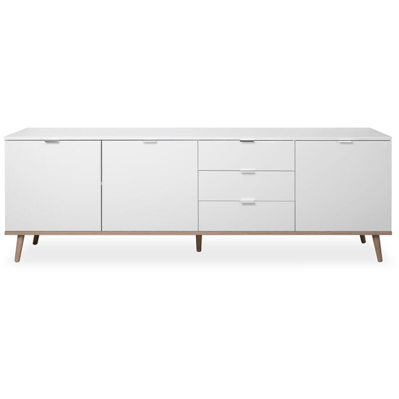 foto del prodotto les tendances credenza bassa 3 porte 2 ripiani 3 cassetti l200 cm copenhague