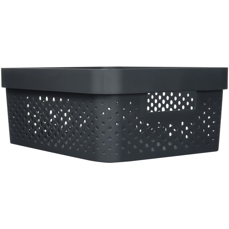 foto del prodotto les tendances curver bandeja infinity 11l, grigio antracite, 35,6 x 26,6 x 13,6 cm, plastica riciclata 245679 