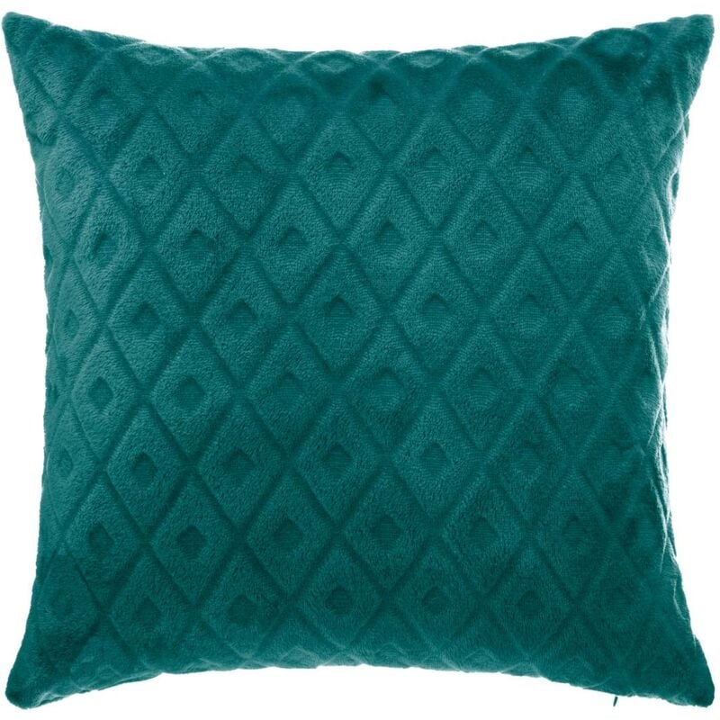 foto del prodotto les tendances cuscino a rombi in flanella blu anatra 40x40cm atmosphera cr ateur d int rieur