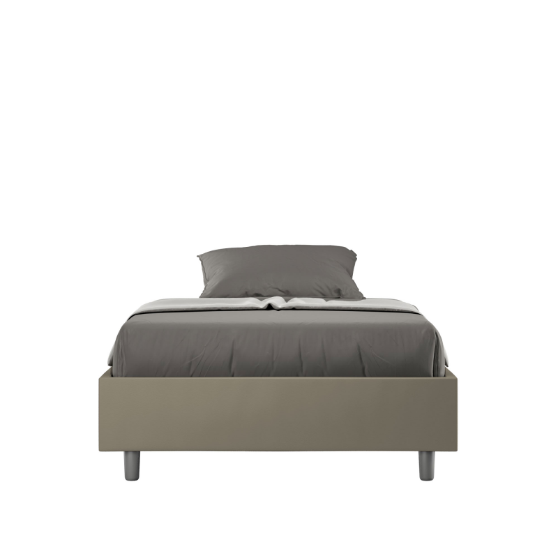 foto del prodotto les tendances letto matrimoniale francese contenitore imbottito 140x200 similpelle cappuccino azelia