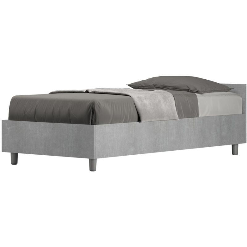 foto del prodotto les tendances letto singolo nuamo dimensione rete 80x200 colore grigio tipologia letto senza rete