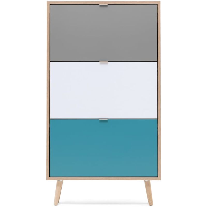 foto del prodotto les tendances scarpiera c uba 42 rovere sonoma e tricolore finori multicolore