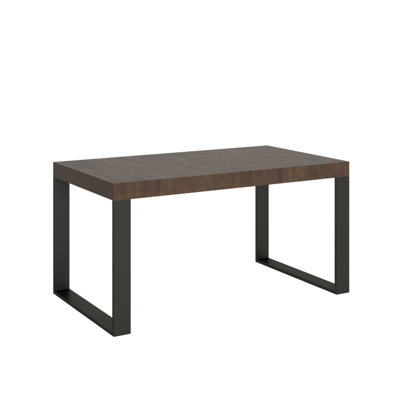 foto del prodotto les tendances tavolo allungabile 90x160 264 cm tecno noce telaio antracite