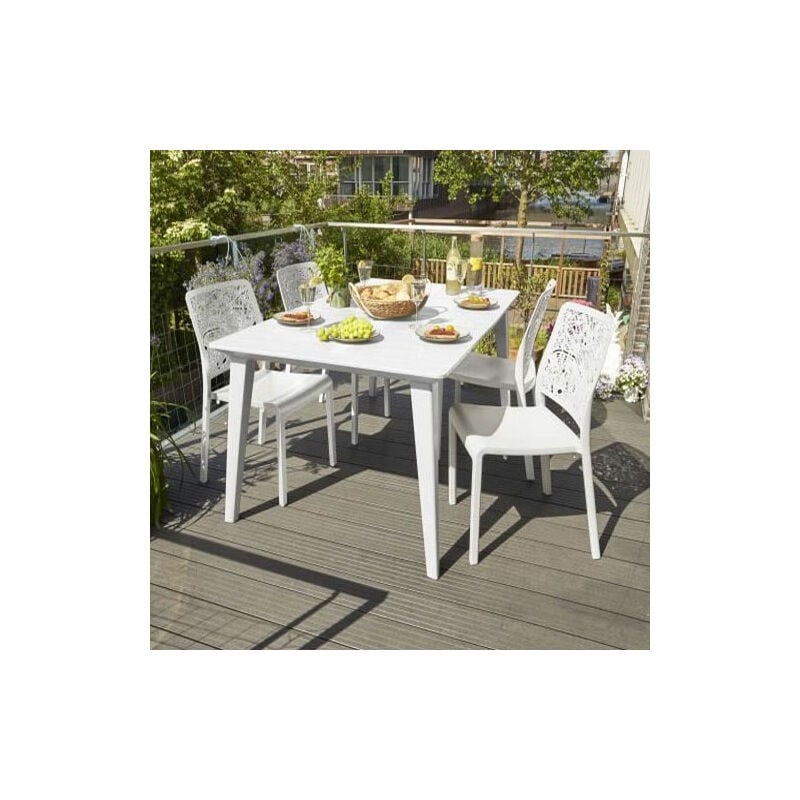 foto del prodotto les tendances tavolo da giardino 157x98x74 cm in resina keter lima 160 bianco