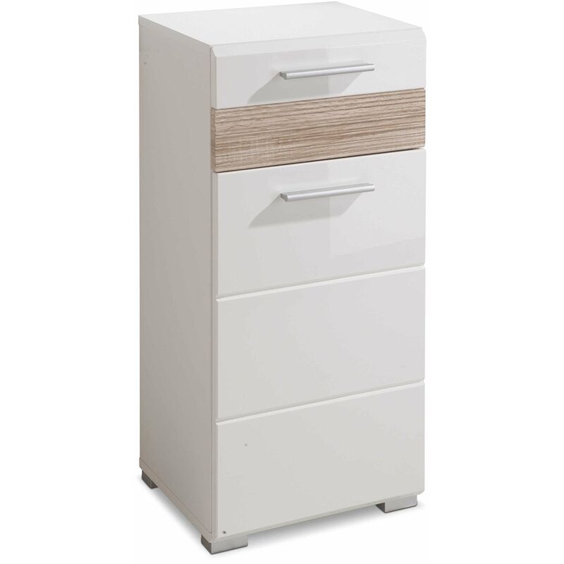 foto del prodotto les tendances trendteam smart living mobili, derivato del legno, bianco lucente, 37 x 79 x 31 cm