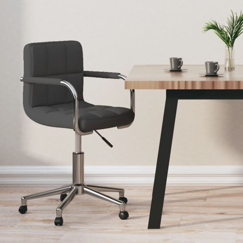 foto del prodotto les tendances vidaxl sedia da ufficio girevole grigio scuro in tessuto