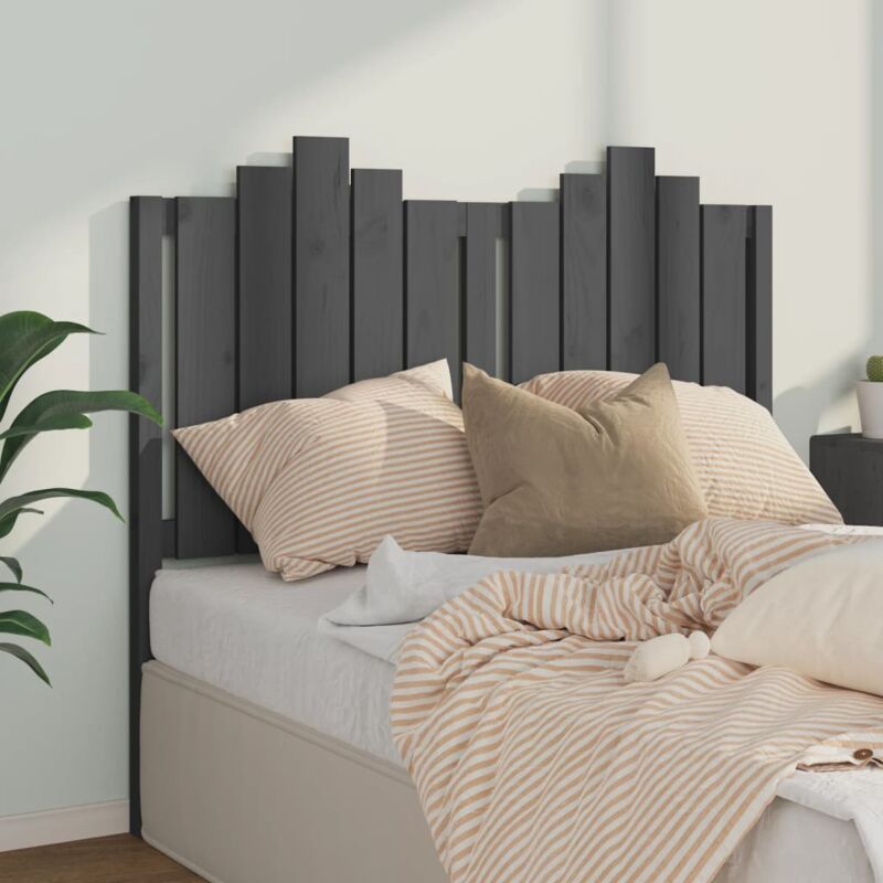 foto del prodotto les tendances vidaxl testiera per letto grigia 126x4x110cm in legno massello di pino