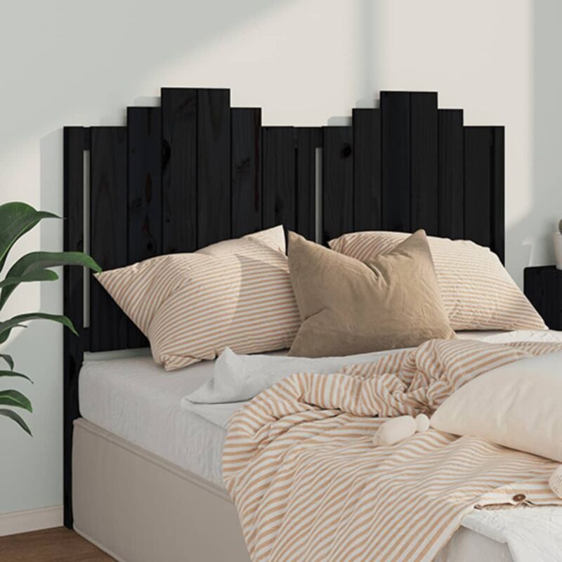 foto del prodotto les tendances vidaxl testiera per letto nera 146x4x110 cm legno massello di pino