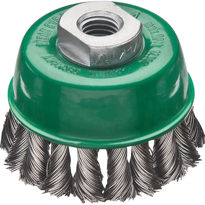 foto del prodotto lessmann spazzola a tazza d.65mm m14 spessore filo 0,5mm va 12500min lessmann