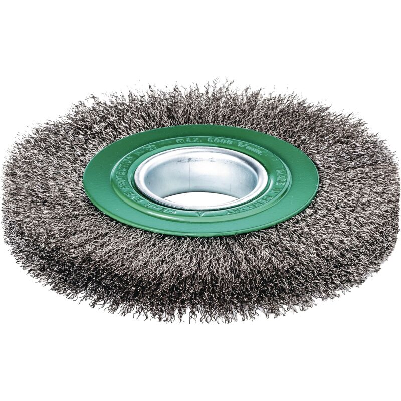 foto del prodotto lessmann spazzola rotonda in acciaio inox 200x24 27mm ondulata 0.3mm