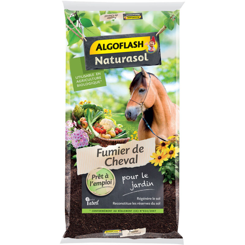 foto del prodotto letame di cavallo 15 kg algoflash naturasol