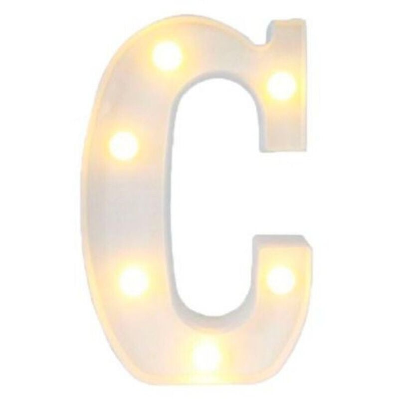 foto del prodotto lettera c luminosa con luci led a batteria decorazioni per la casa dim. 22 cm trade shop traesio