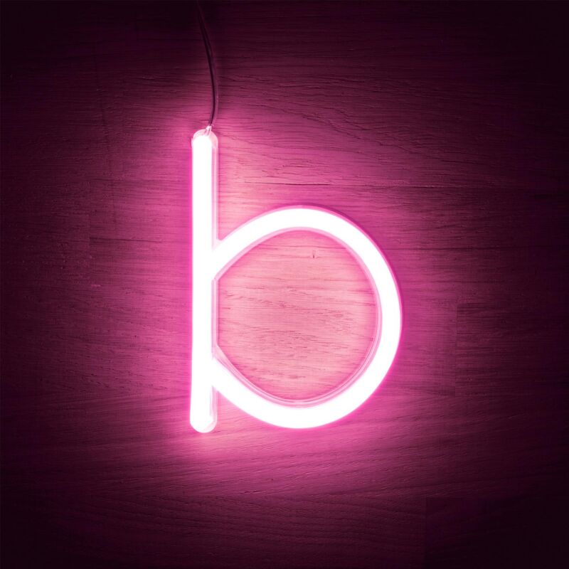 foto del prodotto lettere led neon rosa b rosa
