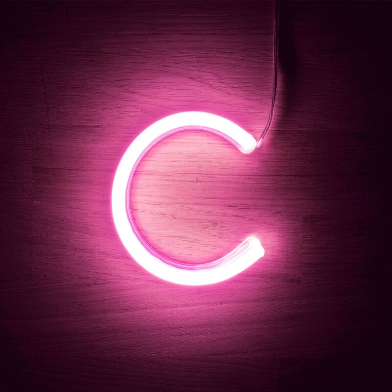 foto del prodotto lettere led neon rosa c rosa
