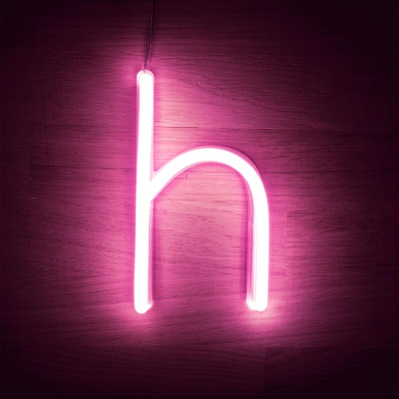 foto del prodotto lettere led neon rosa h rosa