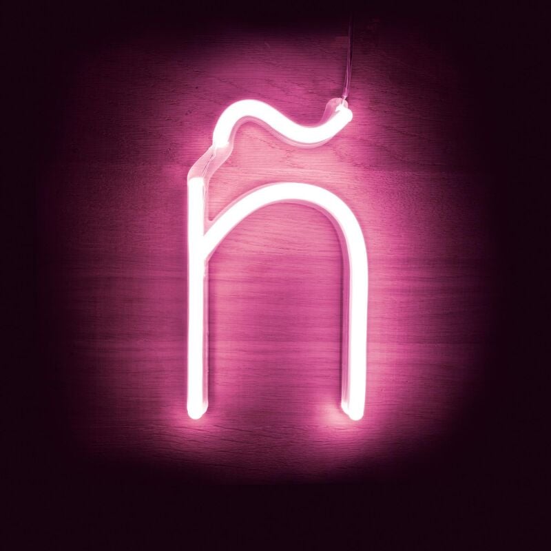 foto del prodotto lettere led neon rosa rosa