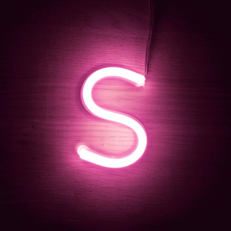 foto del prodotto lettere led neon rosa s rosa