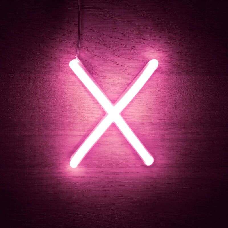 foto del prodotto lettere led neon rosa x rosa
