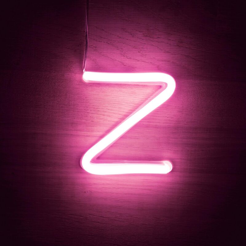 foto del prodotto lettere led neon rosa z rosa