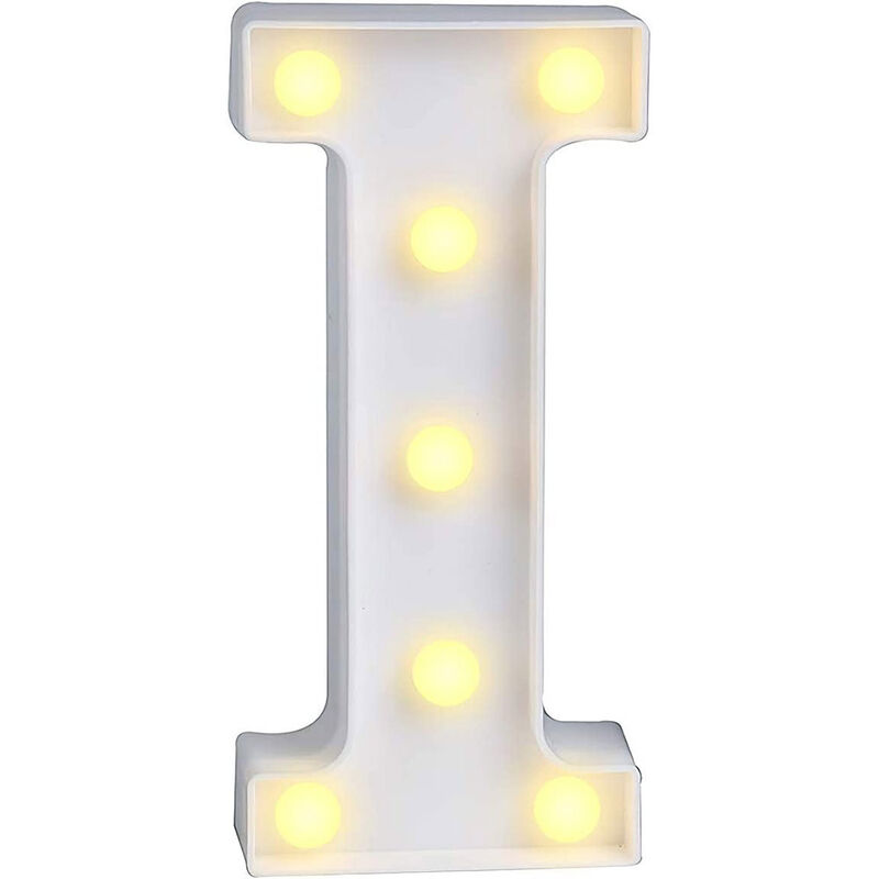 foto del prodotto lettere luminose a led alfabeto i luminoso per decorazione casa compleanni nozze festa bar eventi luce calda