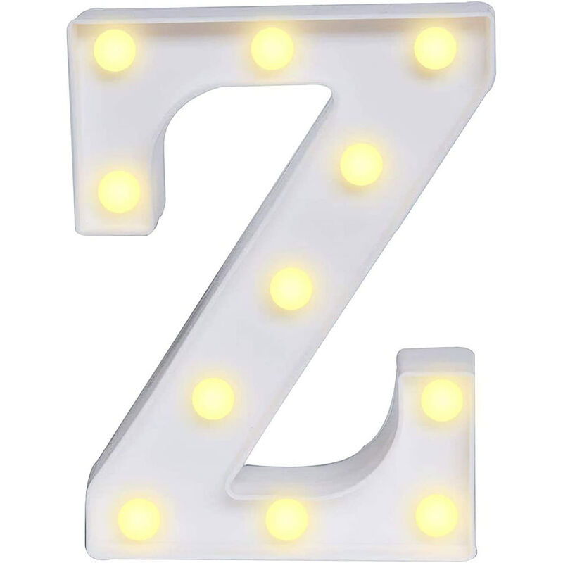 foto del prodotto lettere luminose a led alfabeto z luminoso per decorazione casa compleanni nozze festa bar eventi luce calda