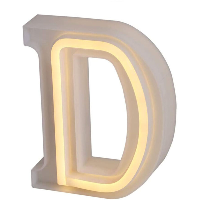 foto del prodotto lettere luminose neon a led luci alfabeto d luminoso per decorazione casa compleanni nozze festa bar eventi luce calda