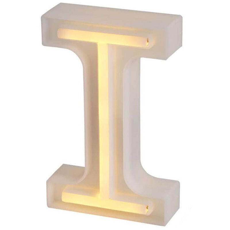 foto del prodotto lettere luminose neon a led luci alfabeto i luminoso per decorazione casa compleanni nozze festa bar eventi luce calda