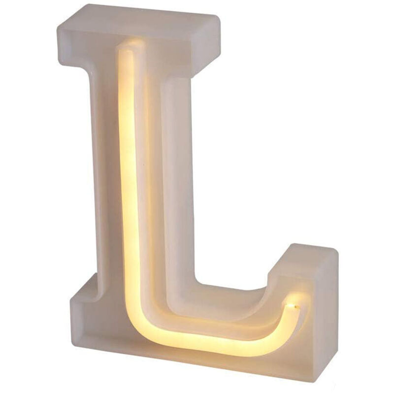 foto del prodotto lettere luminose neon a led luci alfabeto l luminoso per decorazione casa compleanni nozze festa bar eventi luce calda