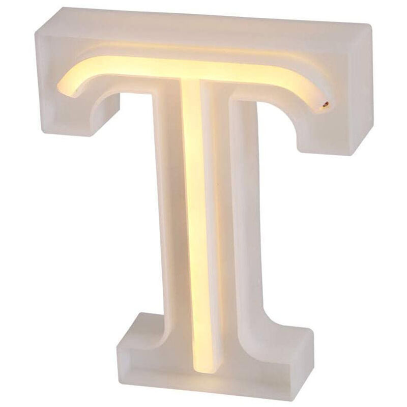 foto del prodotto lettere luminose neon a led luci alfabeto t luminoso per decorazione casa compleanni nozze festa bar eventi luce calda