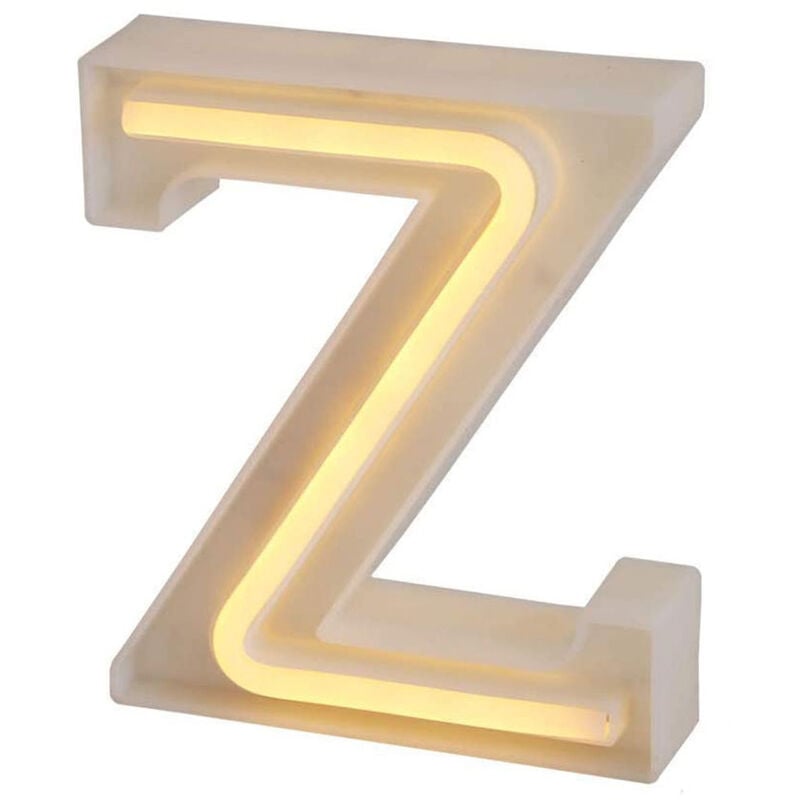 foto del prodotto lettere luminose neon a led luci alfabeto z luminoso per decorazione casa compleanni nozze festa bar eventi luce calda