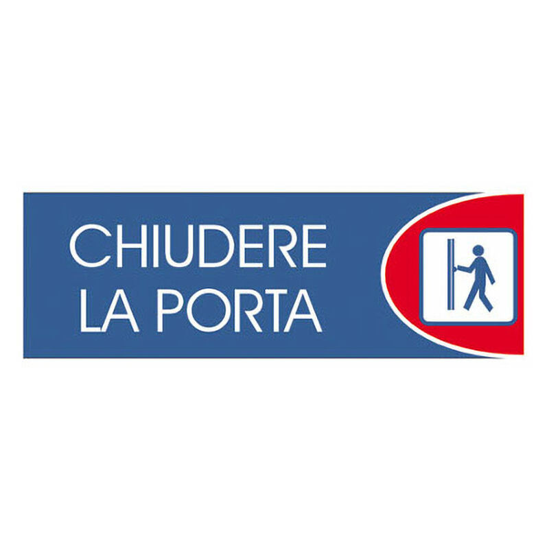 foto del prodotto letterfix targhe logofix metal blu 6x18chiud.la porta n.733