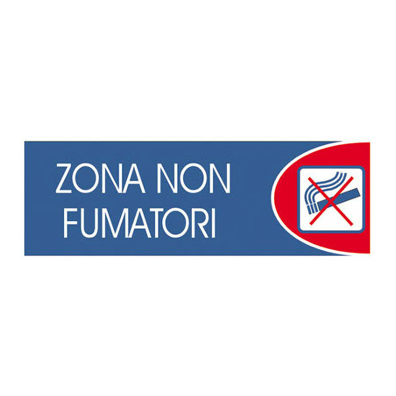 foto del prodotto letterfix targhe logofix metal blu 6x18zona non fumat.n.754