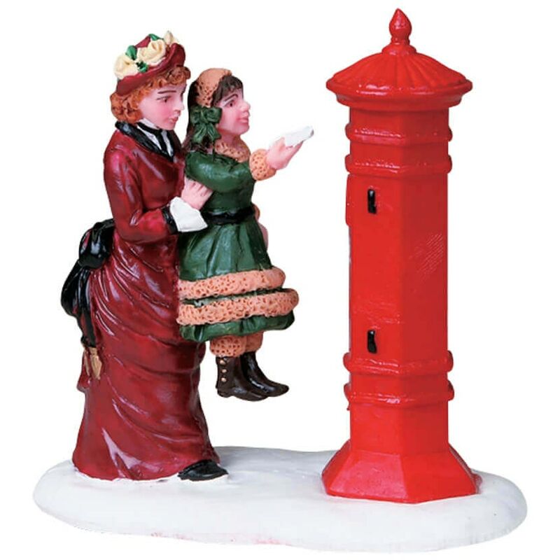 foto del prodotto letterina a babbo natale, personaggi per villaggio di natale in poliresina 
