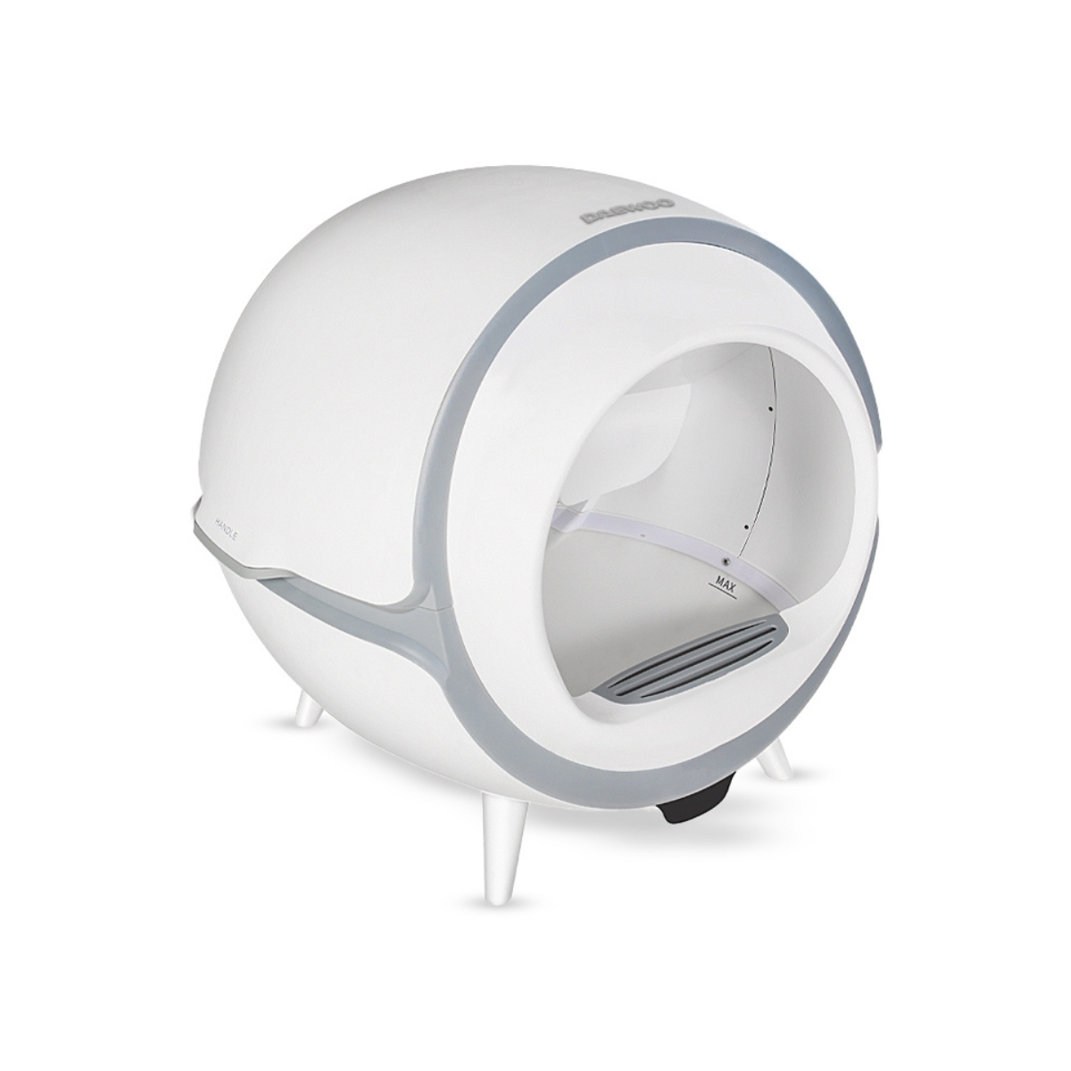 foto del prodotto lettiera autopulente intelligente per gatti, gestione app tuya android ios, capacità 4 l d-hipc101 daewoo