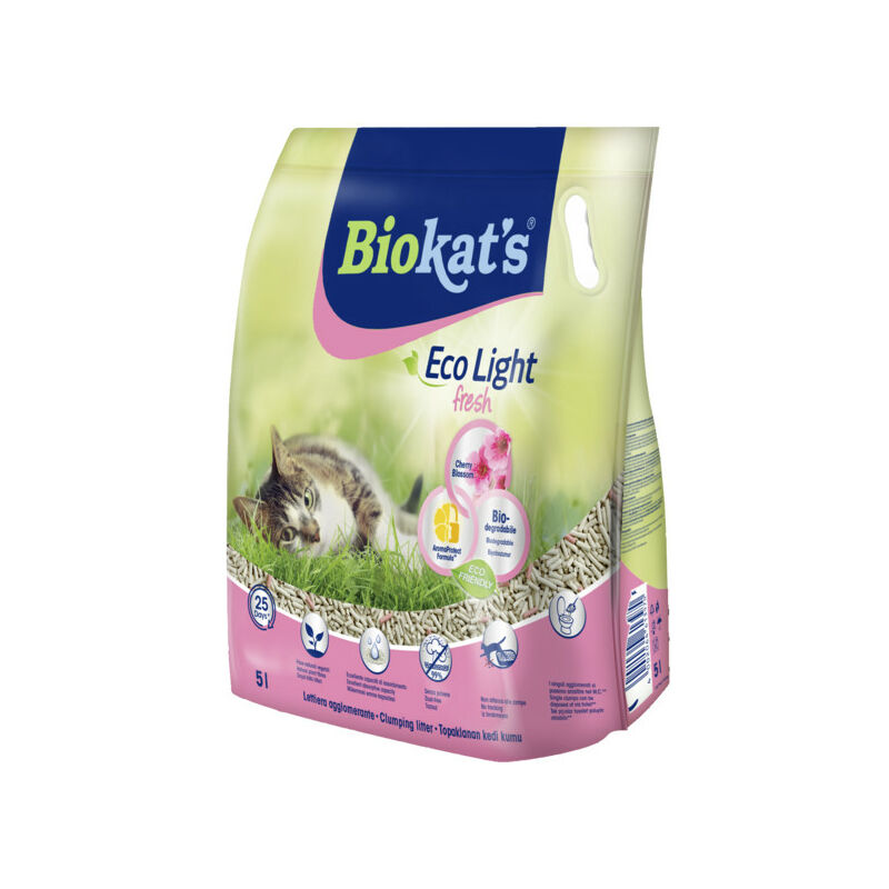 foto del prodotto lettiera biokat s eco light fiori di ciliegio da 5 lt