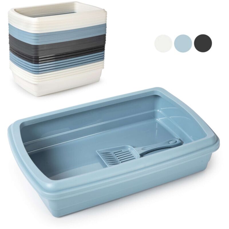 foto del prodotto lettiera c paletta max bianco azzurro antracite 12 pezzi